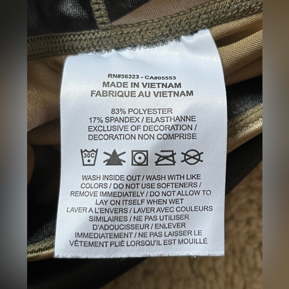 Nike Women's Dri-Fit One Mid Rise Camo Tight Legging Olive Green S - Picture 3 of 7